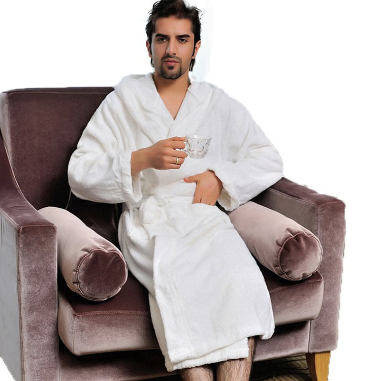 Big and Tall Towel Bathrobe for Men, Hooded Cotton Terry Cloth Robe, Long Terry Towel Bathrobe