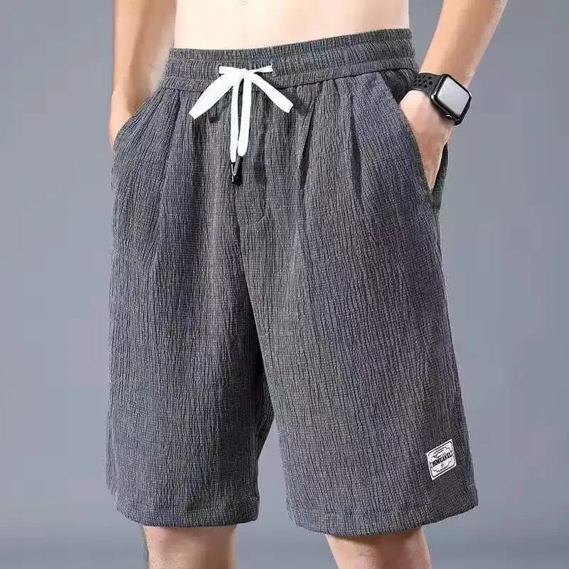 Men's Ice Silk Casual Shorts, Loose Fit Summer Style Big Pants, Versatile Comfortable Outerwear Everyday for Men