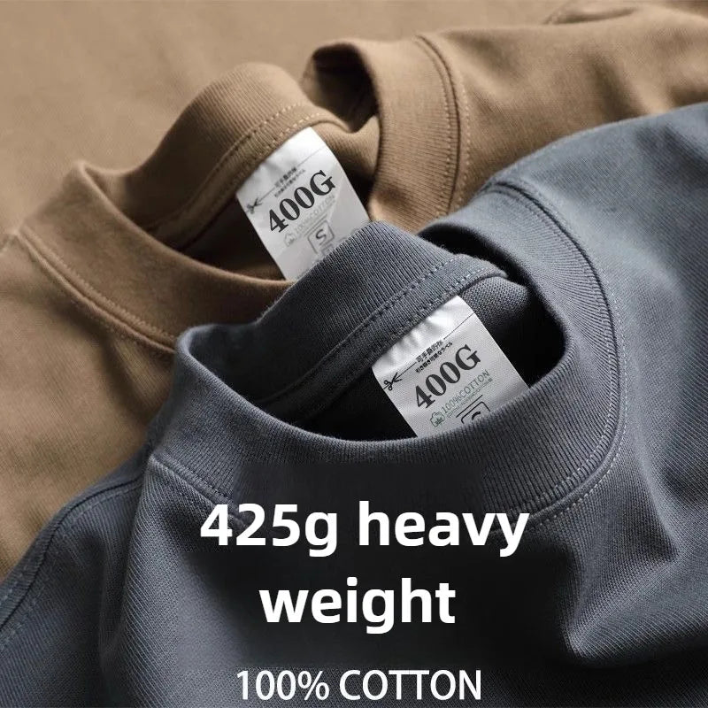 Heavy Weight Men T Shirt Cotton Half Sleeve Breathable Round Neck Basic Tops Men Summer T-Shirt, Quality Comfort Fit
