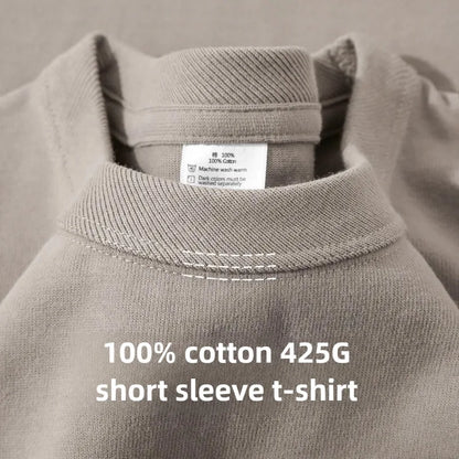 Heavy Weight Men T Shirt Cotton Half Sleeve Breathable Round Neck Basic Tops Men Summer T-Shirt, Quality Comfort Fit